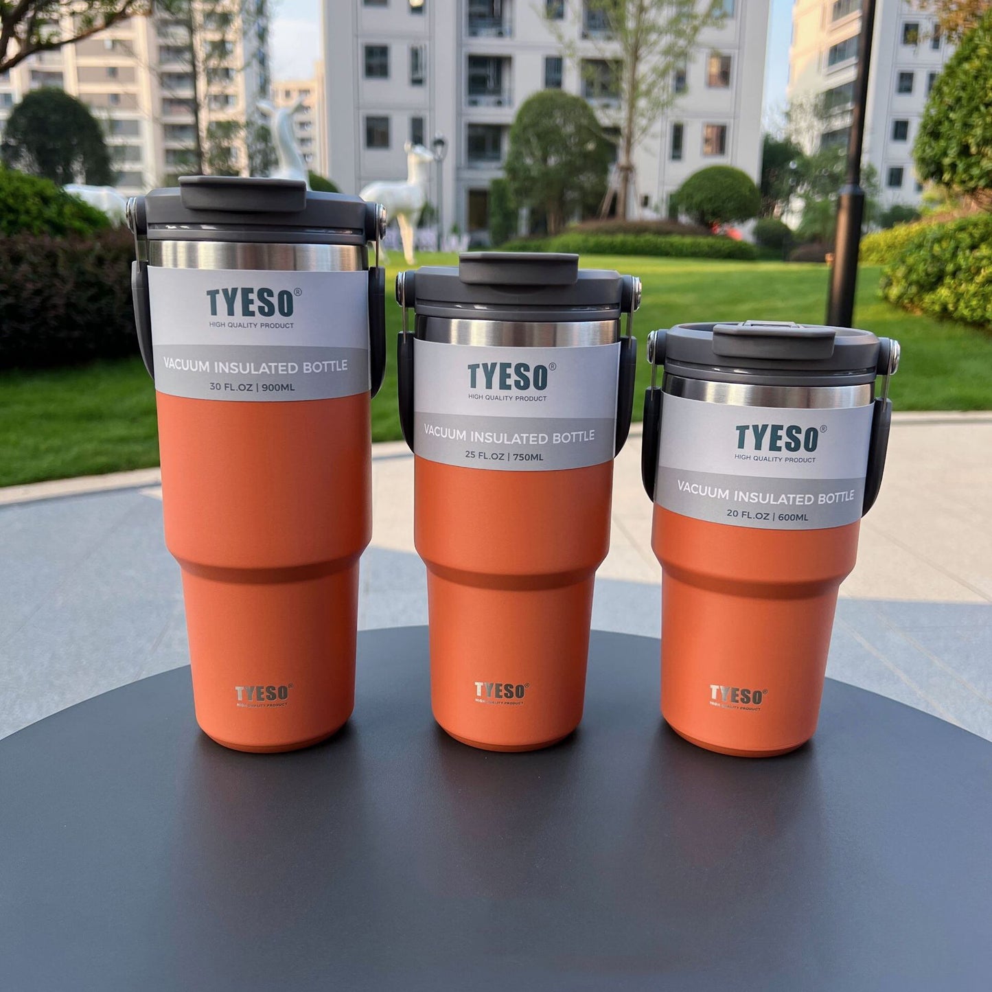 Tyeso Coffee Cup Double-Layer Thermal Water Bottle Insulation And Cold Storage Ice Milk Tea Stainless Steel Double-Drink Car Cup
