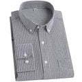 Cotton Blend Long Sleeve Striped Oxford Shirt Luxlife Brands