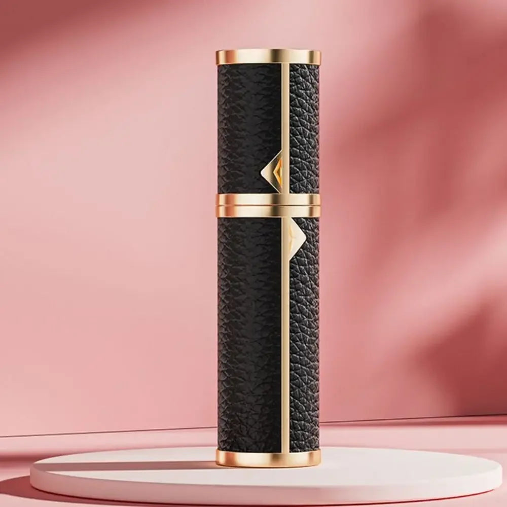 Luxury Bottom-filled Perfume Bottle Aluminum Self-pumping 5ml Real Leather Spray Bottle Cologne Moisturizer Fragrance