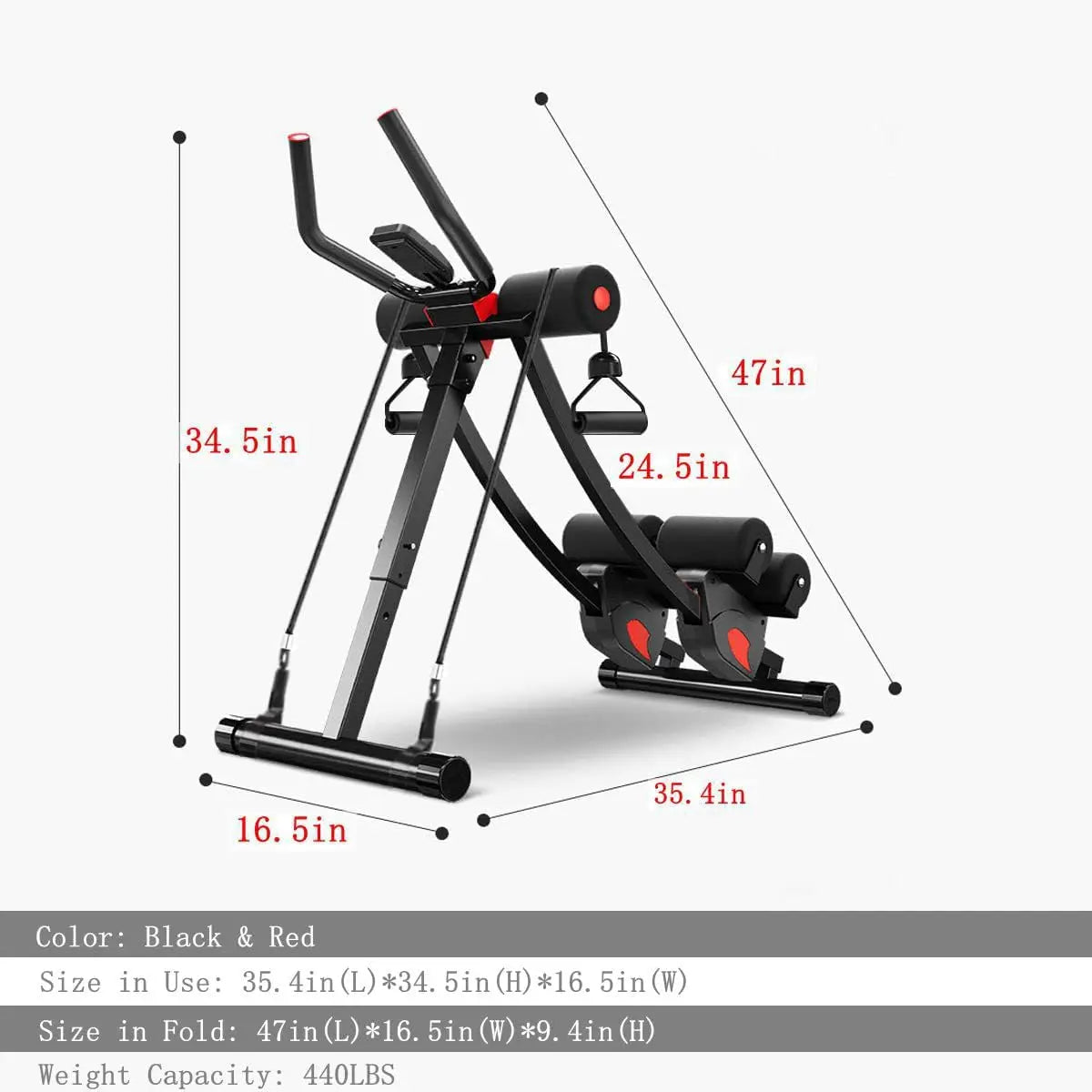 Foldable Height Adjustable Ab Trainer