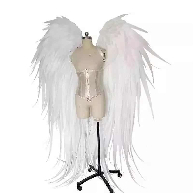 White Feather Wing Angel Halloween Wings Model Catwalk Costume Super Wings Nightclub Performance Props Halloween Party Props