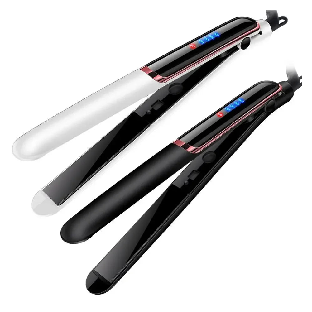 Professional Hair Straightener Ceramic Ionic Fast Heat-Up Ion Negative Hair Iron Iron Display Straightener Hair Lcd Flat X5P2 LUXLIFE BRANDS