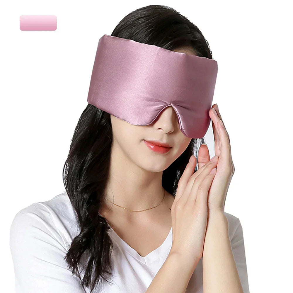 Mulberry Silk Sleeping Mask Eyepatch Blocking Light Eyemask Eyeshade Soft Padded Slaapmasker Travel Sleeping Aid for Sleep Patch Luxlife Brands