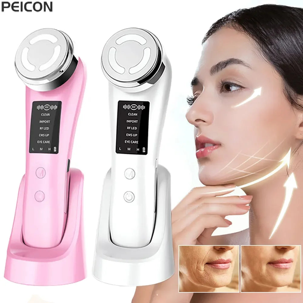 RF Skin Tightening Machine Face Lifting Device For Wrinkle Anti Aging EMS Skin Rejuvenation Radio Frequency Facial Massager LUXLIFE BRANDS