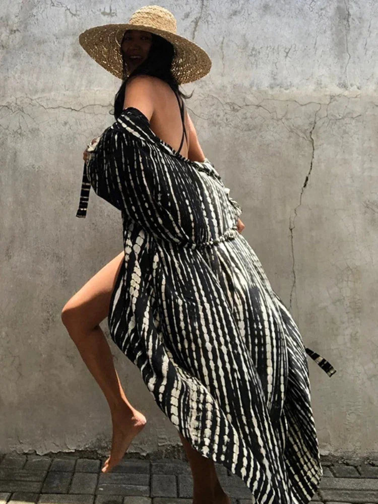 Tie Dye Kimono Summer Dress Luxlife Brands