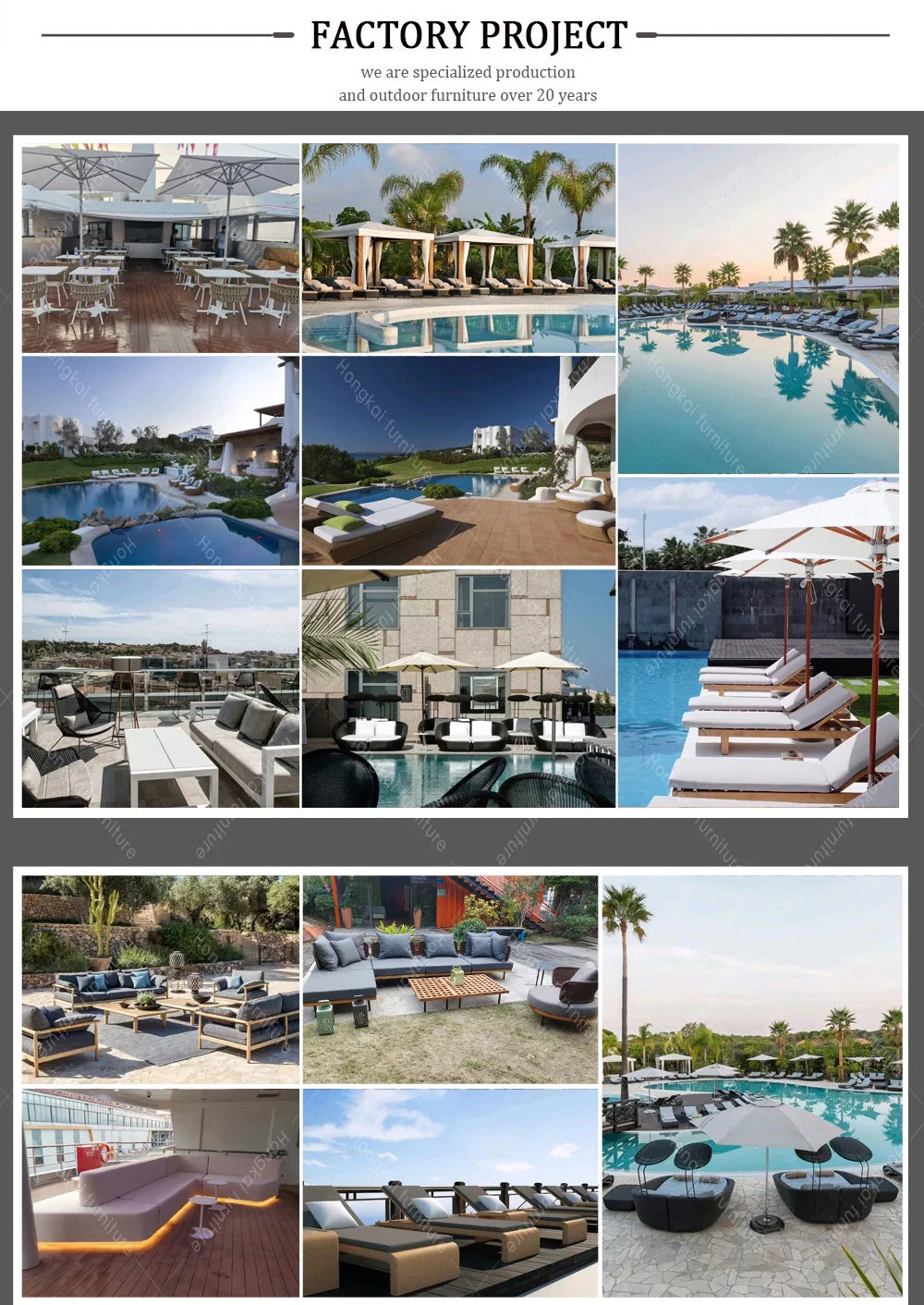 Garden Furniture Deep Seating Patio Set Sun Lounger Outdoor Furniture Daybed