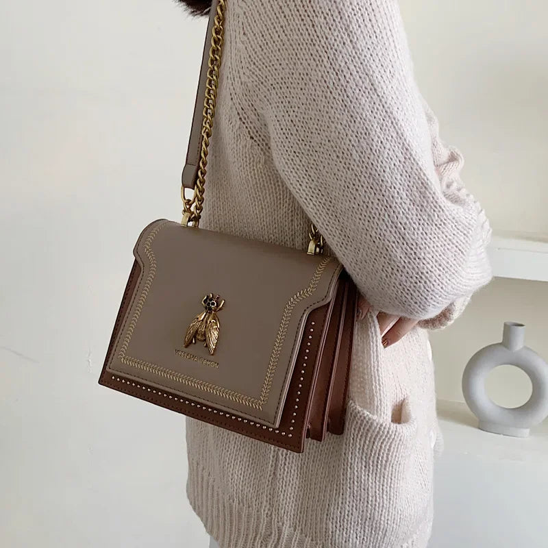 Luxury Leather Bee Handbag LUXLIFE BRANDS