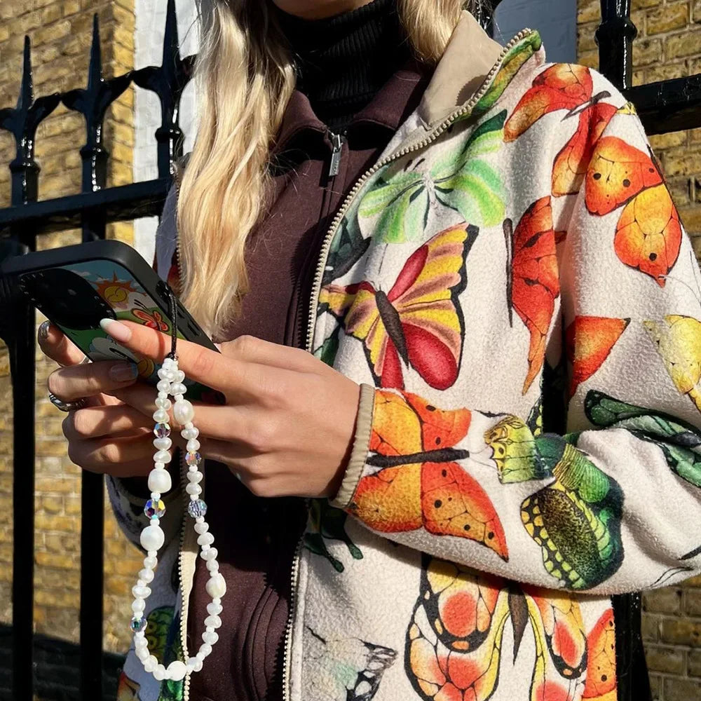 White Pearl Phone Charm LUXLIFE BRANDS