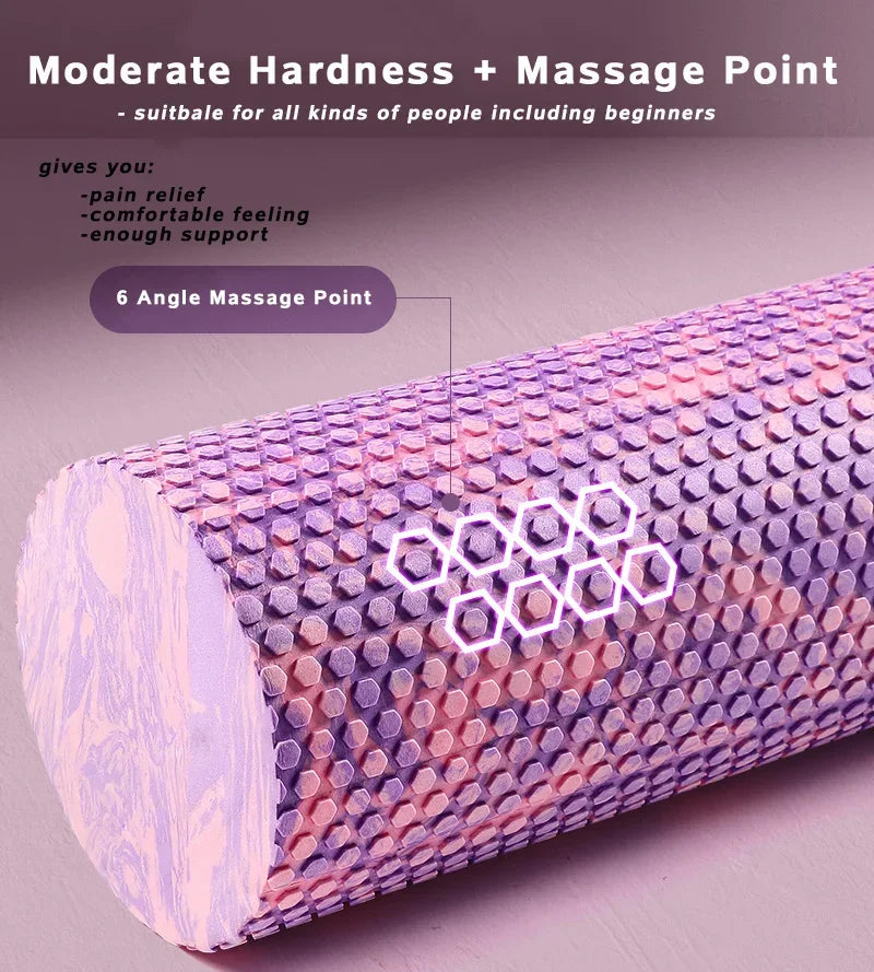 Foam Roller EVA Yoga Roller Multiple Colors Massage Point Fitness Gym Exercise Relaxing Muscle LUXLIFE BRANDS