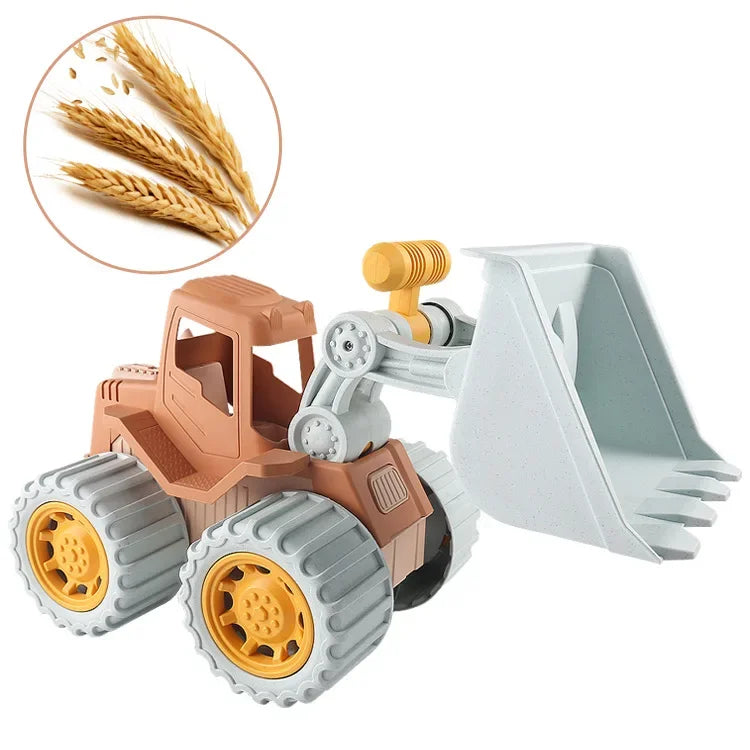 New Beach Set Toys For Kids Trolley Bulldozer Beach Bucket Wheat Straw Summer Seaside Play Sand Water Game Sand Toys/Snow Toys