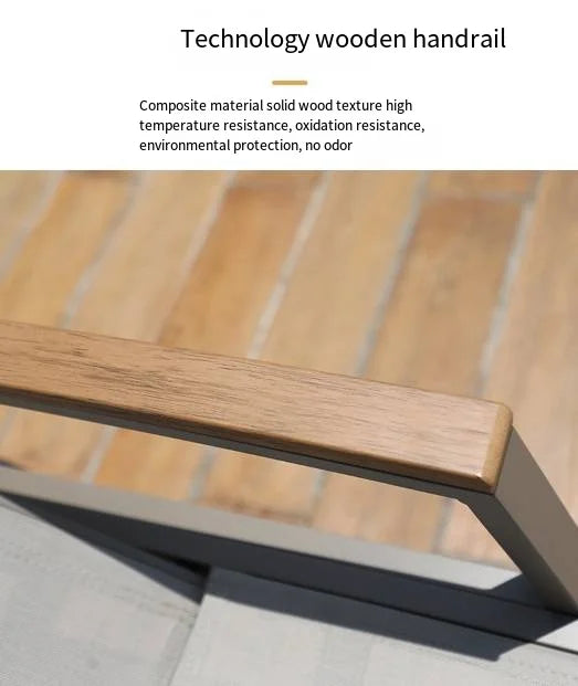 Outdoor Poolside Sun Lounger Set With Adjustable Reclining Comfortable And Durable Chaise Lounge With Armrests And Side Table