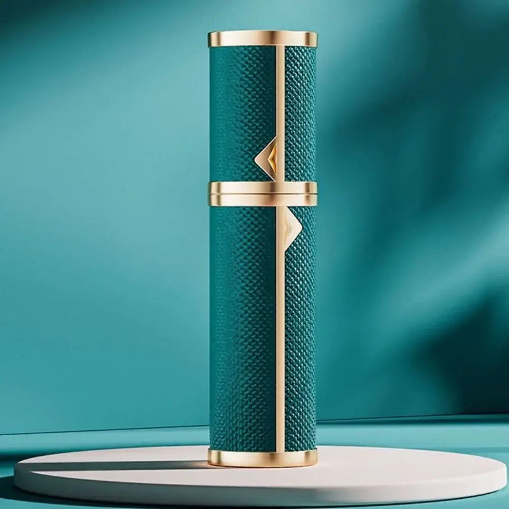 Luxury Bottom-filled Perfume Bottle Aluminum Self-pumping 5ml Real Leather Spray Bottle Cologne Moisturizer Fragrance