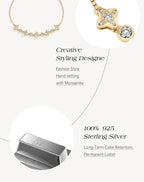 LUX FINE JEWELRY | Starlight D Color VVS1 Moissanite S925 SS Bracelet - Adjustable 24cm Luxlife Brands