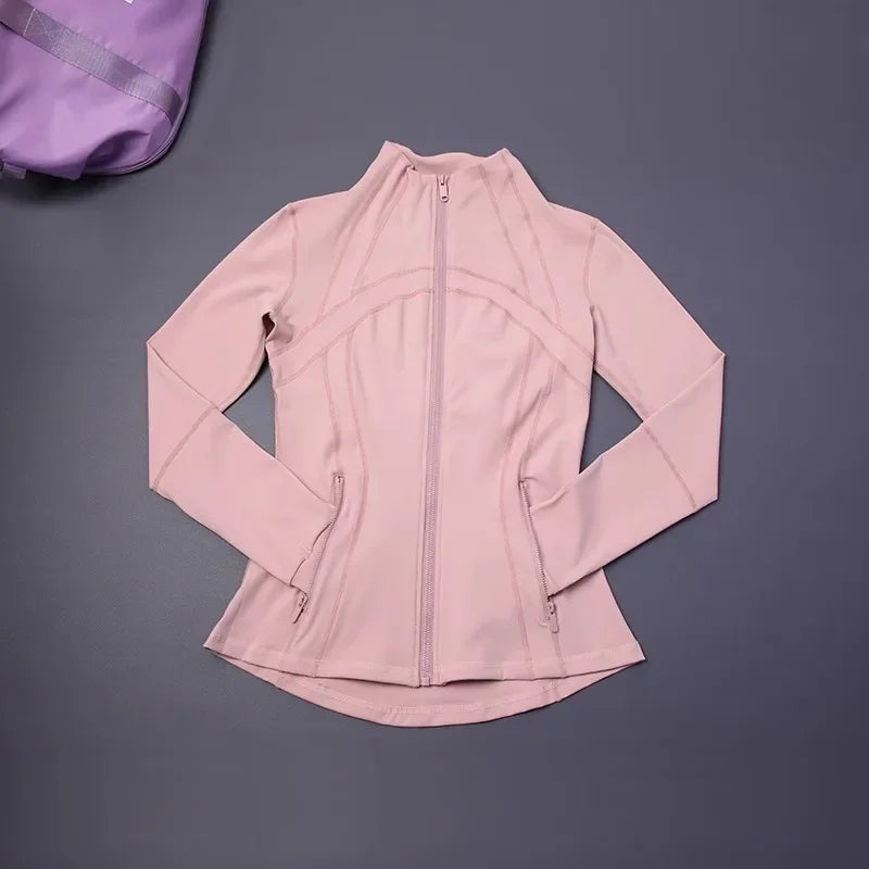 Women's Slim Fit Yoga Zip Top Luxlife Brands