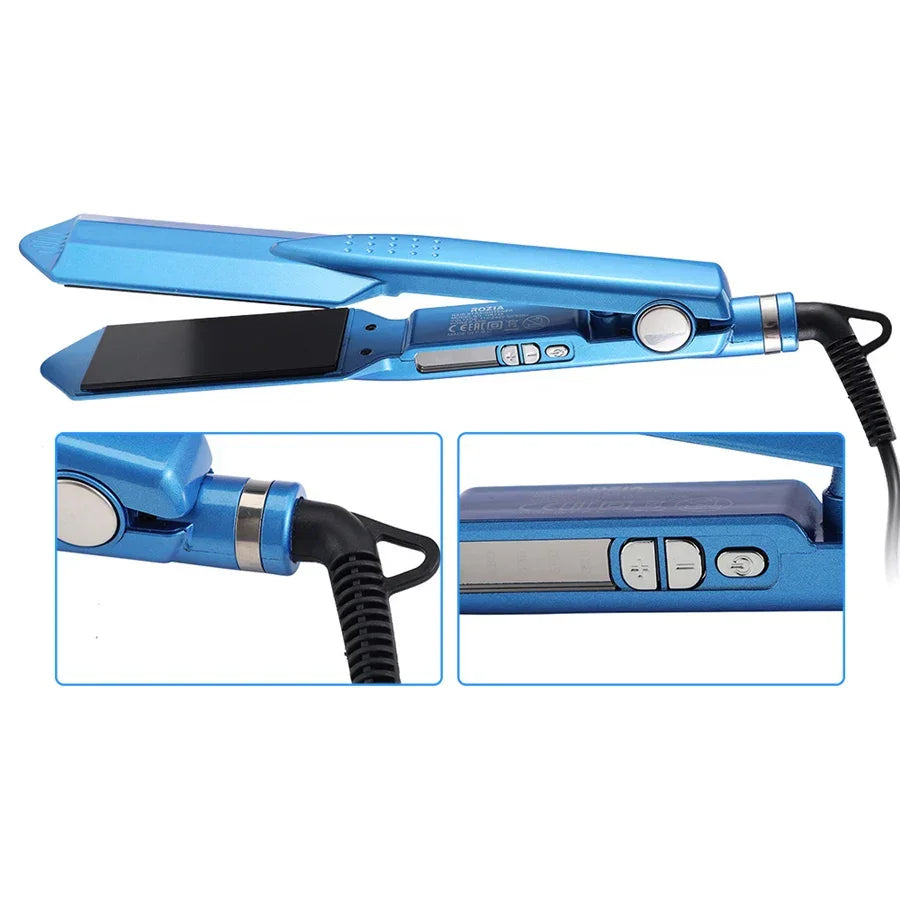 Professional Titanium Flat Iron 470°F Fast Heat up Dual Voltage Flat Iron