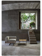 Outdoor stainless steel sofa rattan courtyard villa rain and sun coffee table combination Luxlife Brands