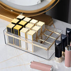 18 Grids Lipstick Organizer Case Makeup Organizer Gold Luxurious Acrylic Cosmetic Storage Box Transparent Makeup Organizer Box Luxlife Brands