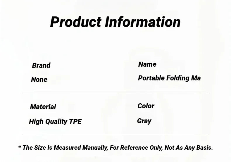 Non Slip Foldable Yoga Mat Eco Friendly