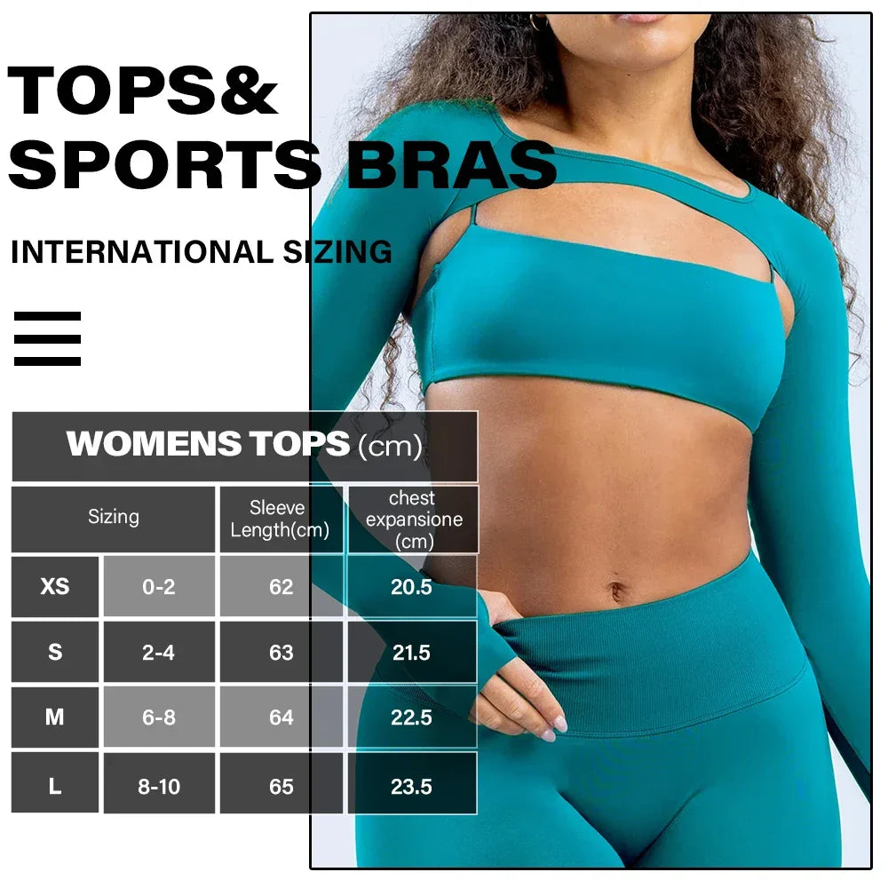 New Sports Long Sleeve Shrug Seamless Spandex Woman Fitness Elastic Breathable Shrug Sports Long Sleeve（Not Contain Bra）