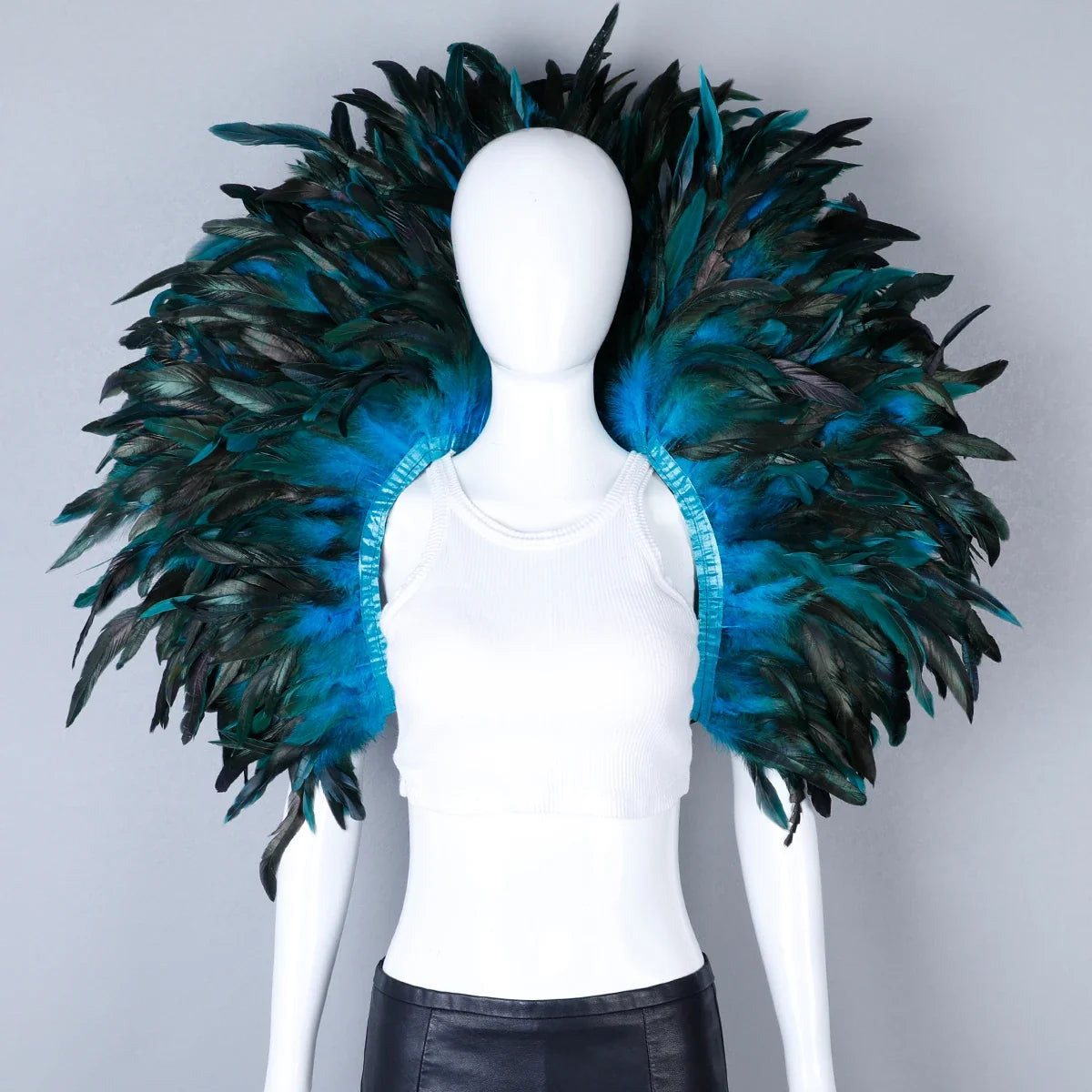 Festival Carnival Feather Shoulder Shawl
