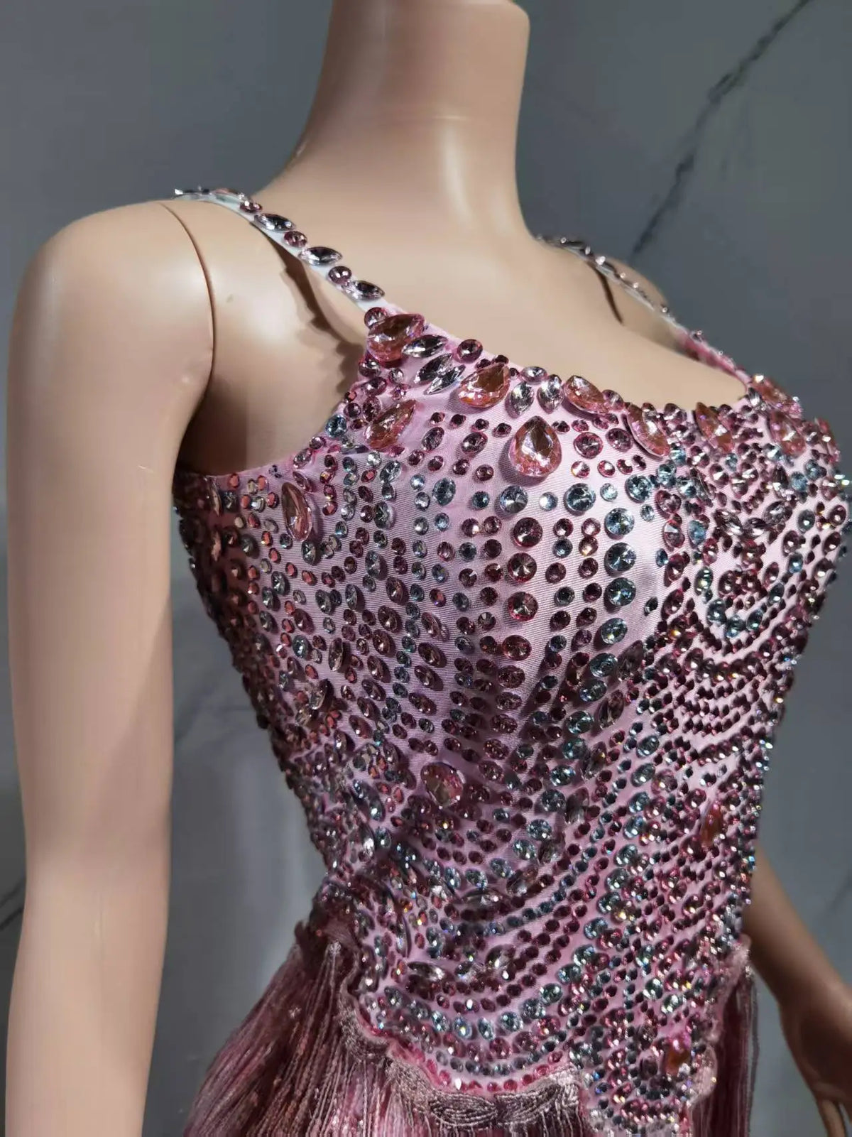 The Stardust Festival Fringe Bodysuit – Luxury Rhinestone Tassel Showgirl Costume