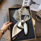 Fashion Luxury Brand 70cm Silk Square Scarf Women Satin Neck Tie Female Hair Bandana Headkerchief Shawl Wrap Hijab Echarpe Luxlife Brands