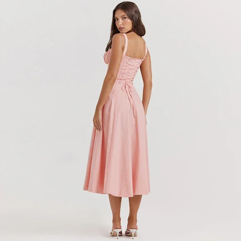 Women’s Spring Midi Dress LUXLIFE BRANDS
