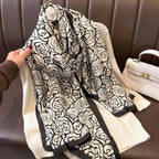 180*90cm Luxury Brand Spring Summer Autumn Women Clothing New Fashion Color matching printed silk scarf lady popular turba Luxlife Brands