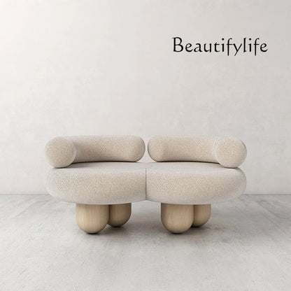 Lambswool One-Piece Fabric Sofa Creative Strange Shape Designer Living Room Home Nordic Simple Light Luxury