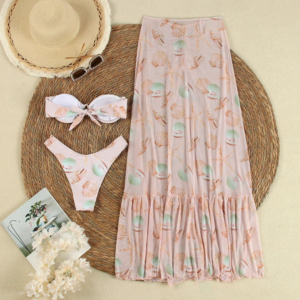 Bliss Resort Bikini + Skirt Set
