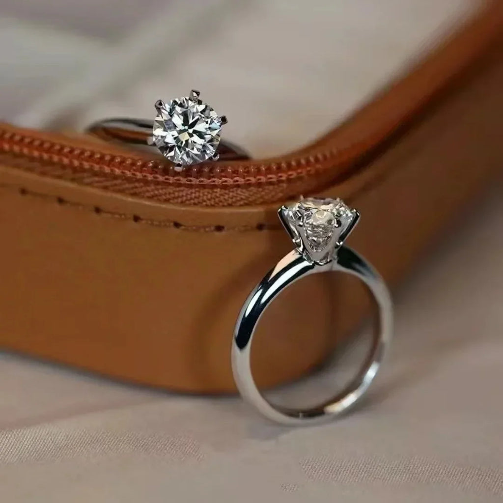1ct Moissanite cz Engagement Ring