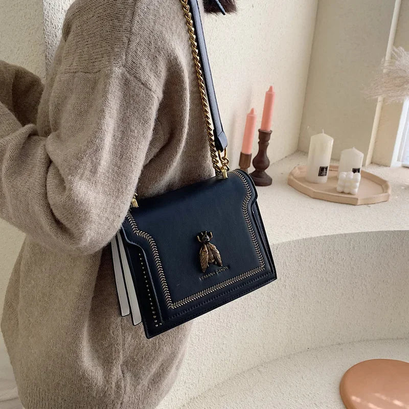 Luxury Leather Bee Handbag LUXLIFE BRANDS