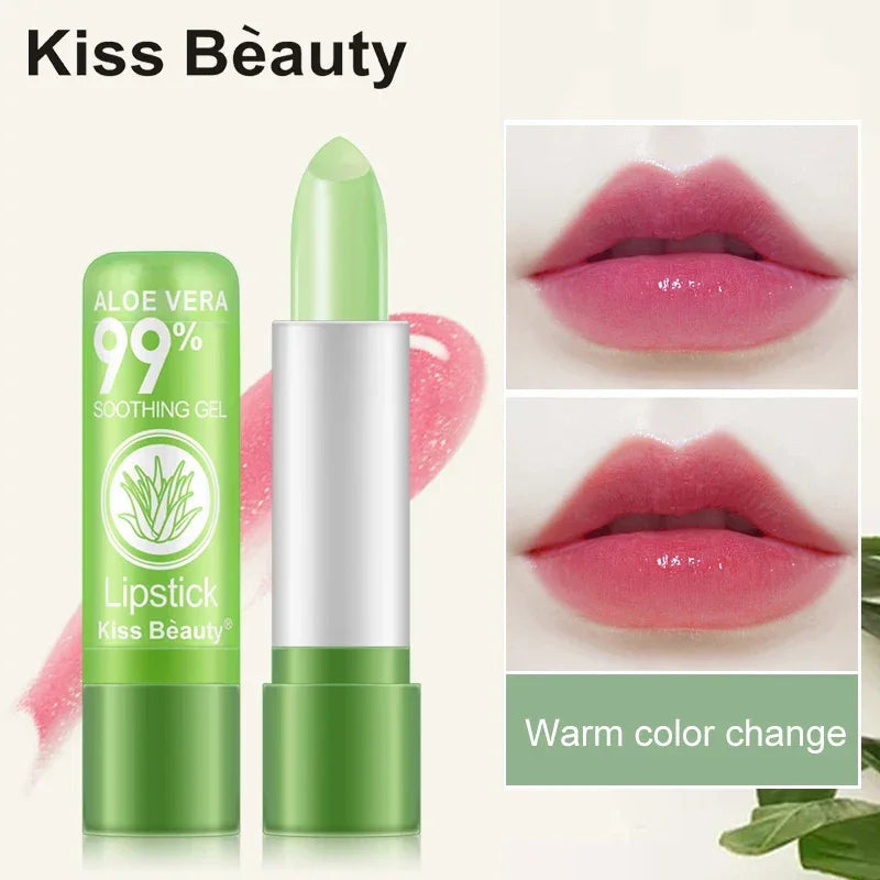 Aloe Vera Lipstick Color Changing Lip Balm Lasting Moisturizing Moisturizing Waterproof Temperature Change Lip Balm Luxlife Brands