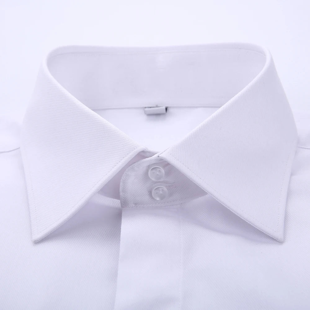 Classic French Cuff Hidden Button Dress Shirt