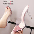 Women Slippers Crystal Platform Sandals Outdoors Elegant Super High Heels Pumps Sexy Female PVC Summer Transparent Party Shoes