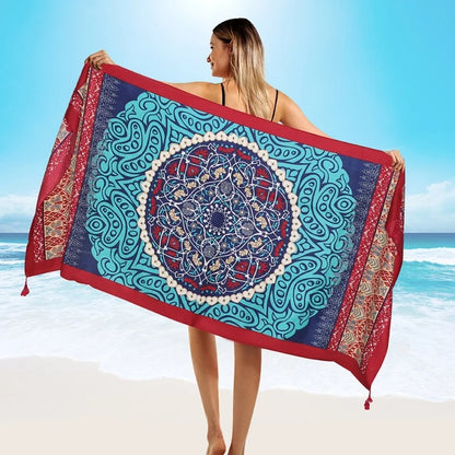 Large Boho Cotton Beach Sarong LUXLIFE BRANDS