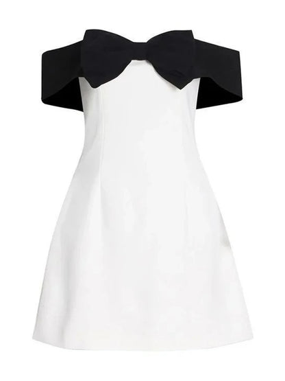 Channel Black & White Classic Event Mini Dress LUXLIFE BRANDS