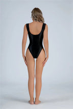 Women Candy Color Oil Glossy Elastic Bodysuit Bodycon Rompers One-piece Swimsuit Silky Tights Satin Backless Shaper Sexy Leotard Luxlife Brands