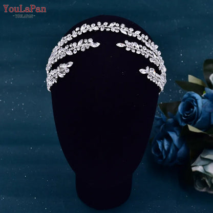 YouLaPan HP496 Fashion Woman Headband Rhinestone Bridal Headpiece Wedding Hair Accessories Bride Tiara Pageant Headdresses LUXLIFE BRANDS