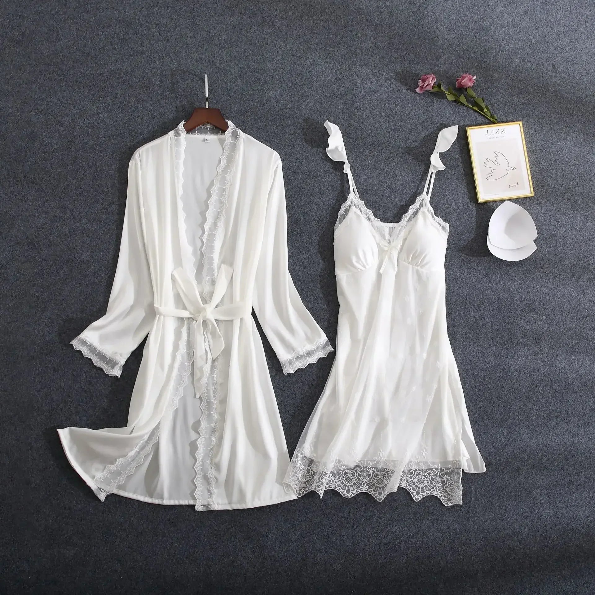 Destiny Lace Robe Sleep Set