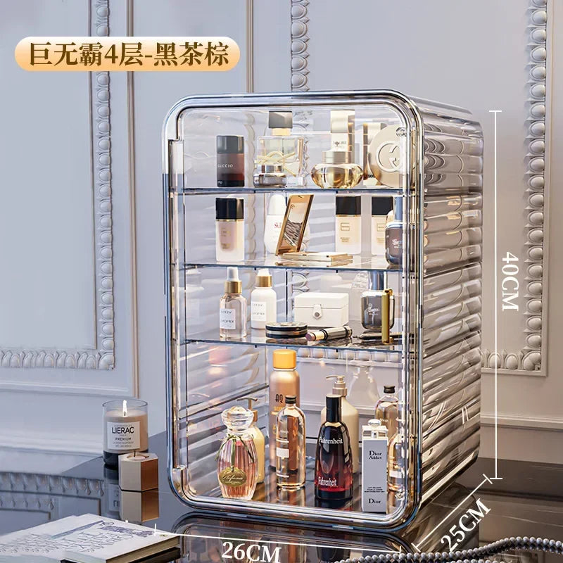 Transparent Cosmetic Box Makeup Jewelry Drawer Multifunctional Organizer Home Storage Box Light Luxury Cosmetic Organizer