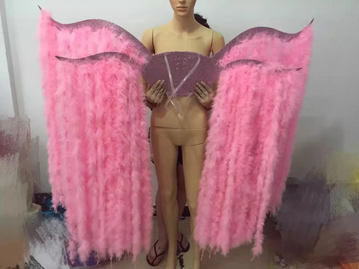 Large Feather Wing Backpiece with Shoulder Straps