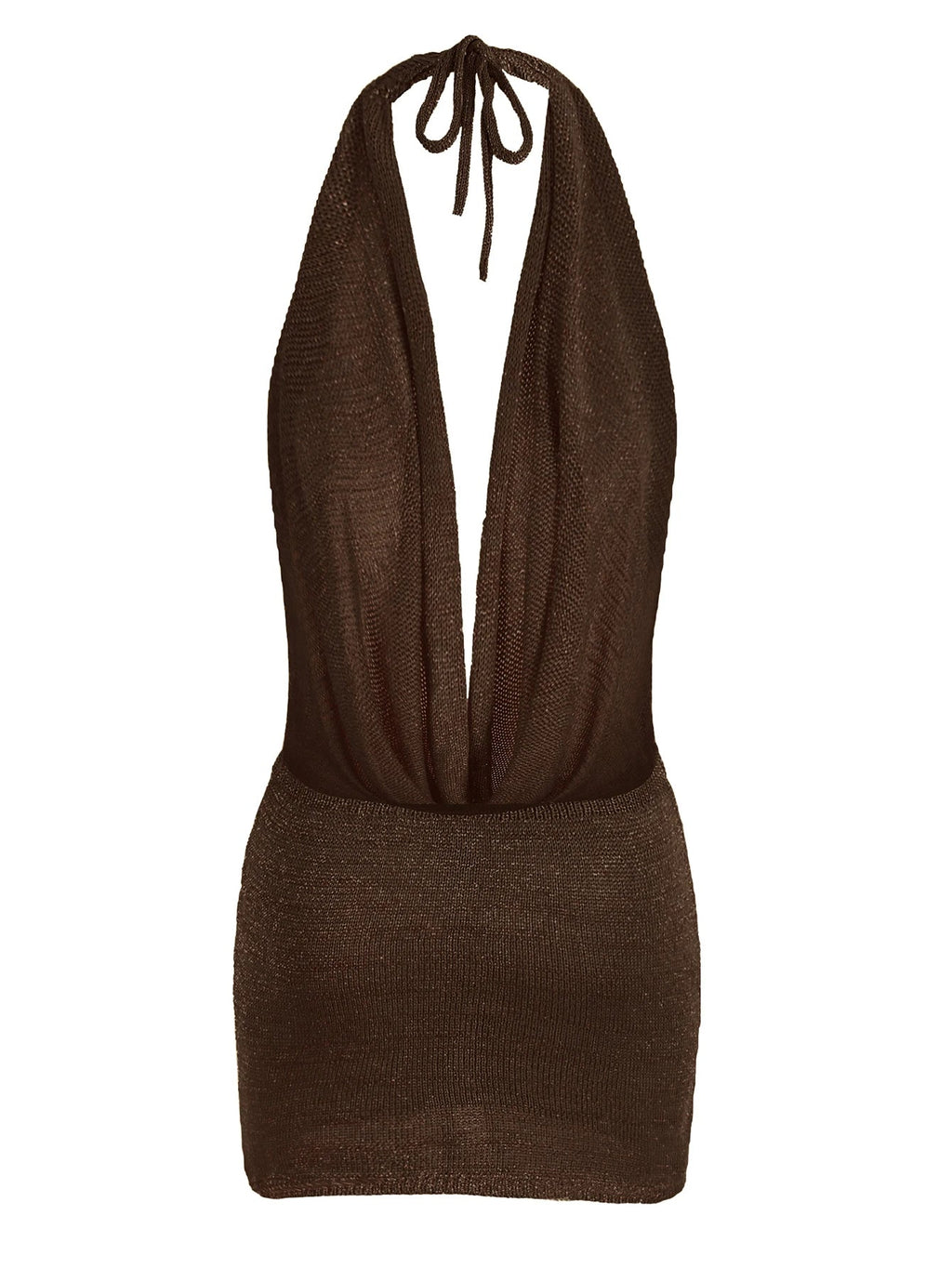 2026 Women New Year Bright Silk Dresses Sexy Stacked V Halter Neck Backless Knit Beach Mini Dress Summer Swimsuit Cover Up K145 Luxlife Brands