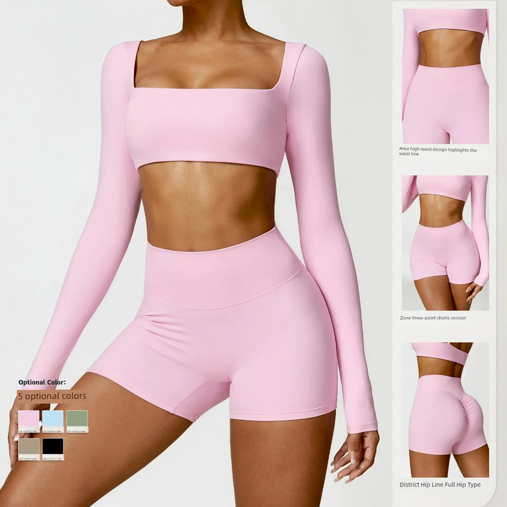 Fashion Brushed High Waist Yoga Shorts Belly Contracting Peach Hip Raise Running Fitness Pants Slim Fit Sports Shorts Shorts LUXLIFE BRANDS