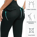 Women's Flare Leggings with Pockets High Waisted Butt Lifting No Front Seam Tummy Control Bootcut Yoga Pants for Women Luxlife Brands