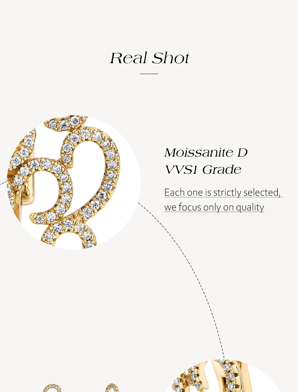ATTAGEMS Snowflake Women's Earrings For Party S925 Silver Moissanite Earrings D VVS1 Yellow Gold Plated Gifts Sparkling Jewelry Luxlife Brands