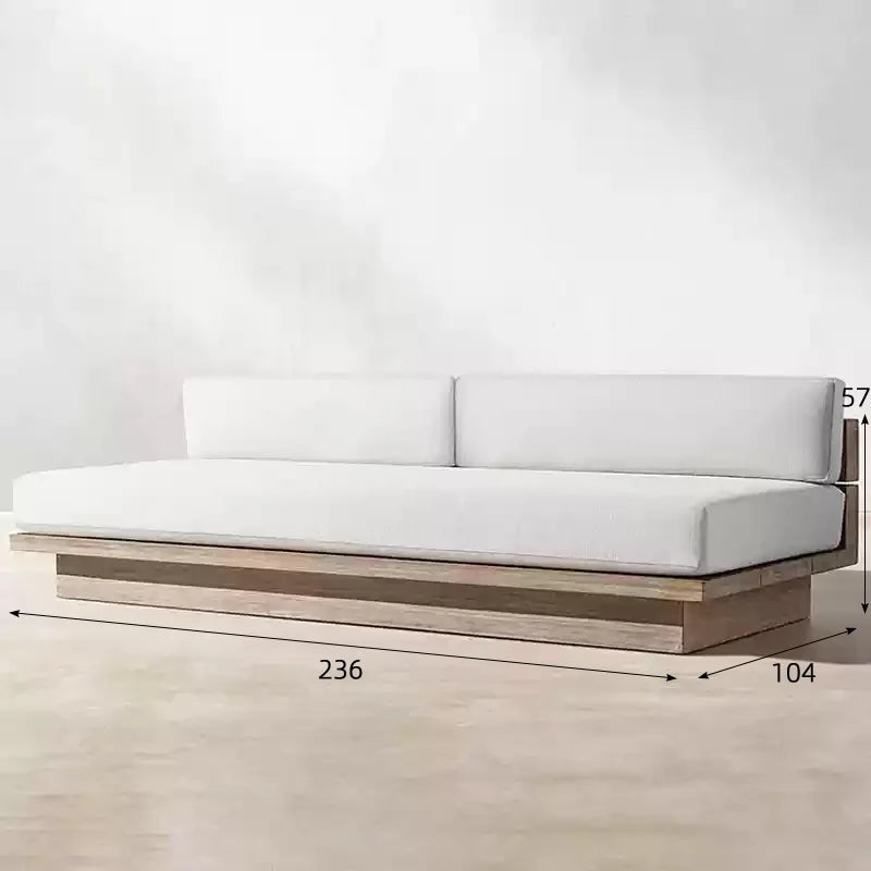 Outdoor Sofa, Creative Garden Courtyard Teak Furniture, Waterproof and Sun-proof, Outdoor Open-air Sofa Set