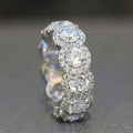 Huitan Sparkling Cubic Zirconia Promise Rings for Women Wedding Engagement Bands Silver Color New Modern Fashion Female Jewelry Luxlife Brands