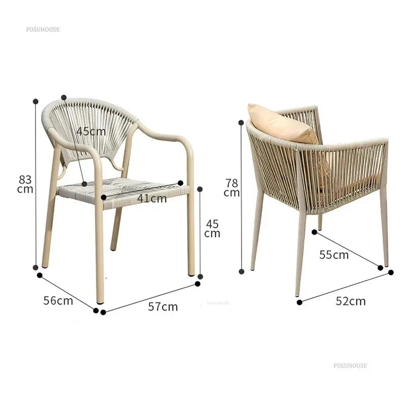 Nordic Garden Furniture Sets Hotel Patio Furniture Outdoor Set Creative Designer Waterproof Sun Protection Outdoor Chairs Tables