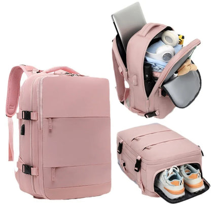 15.6 inch Travel Backpack for Women College Nurse Bag with USB